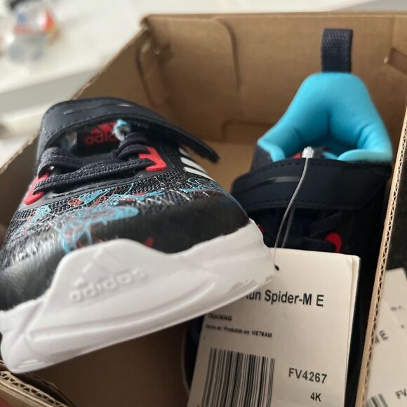 MARVEL SPIDER-MAN FORTARUN SHOES Adidas Size 4k spider-M EL I 4 toddler - Picture 8 of 8